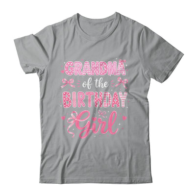 Grandma Of The Birthday Girl Matching Pink Coquette Bow Shirt & Hoodie | teecentury