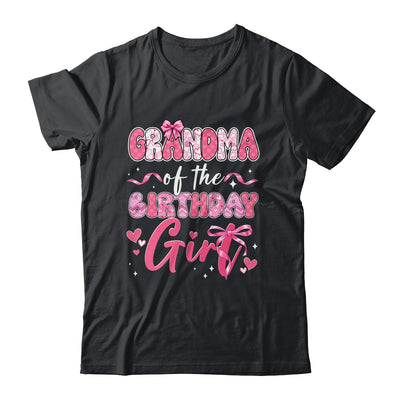 Grandma Of The Birthday Girl Pink Coquette Bow Family Shirt & Hoodie | teecentury