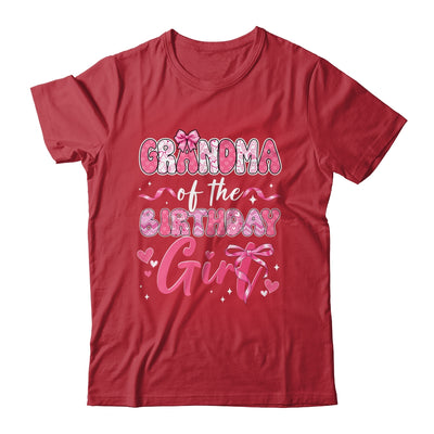 Grandma Of The Birthday Girl Pink Coquette Bow Family Shirt & Hoodie | teecentury