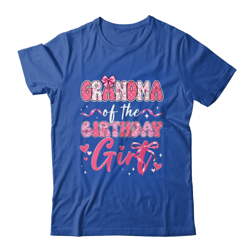 Grandma Of The Birthday Girl Pink Coquette Bow Family Shirt & Hoodie | teecentury