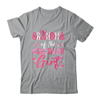Grandma Of The Birthday Girl Pink Coquette Bow Family Shirt & Hoodie | teecentury