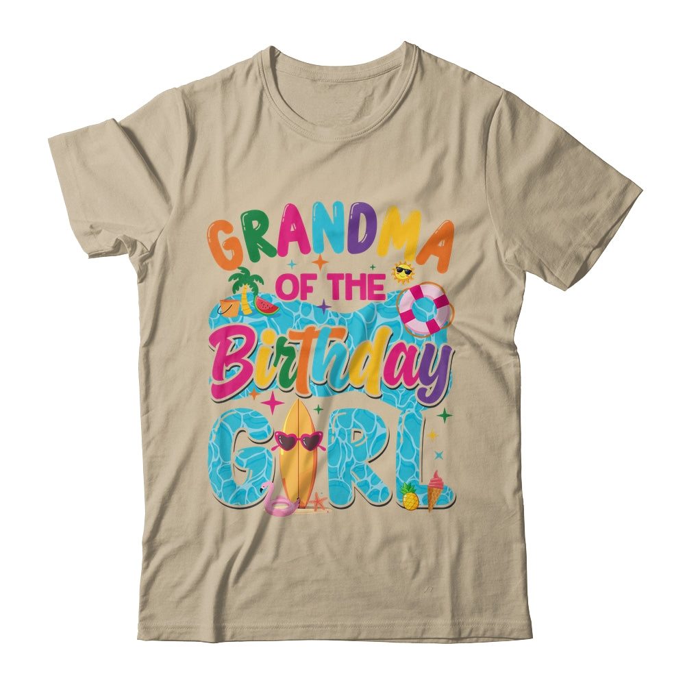 Grandma Of The Birthday Girl Pool Party Beach Family Matching Shirt & Hoodie | teecentury