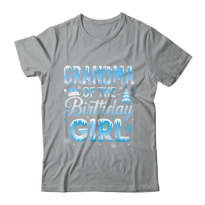 Grandma Of The Birthday Girl Snowflakes Winter Family Matching Shirt & Hoodie | teecentury