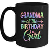 Grandma Of The Birthday Girl Tie Dye 1st Birthday Girl Mug | teecentury