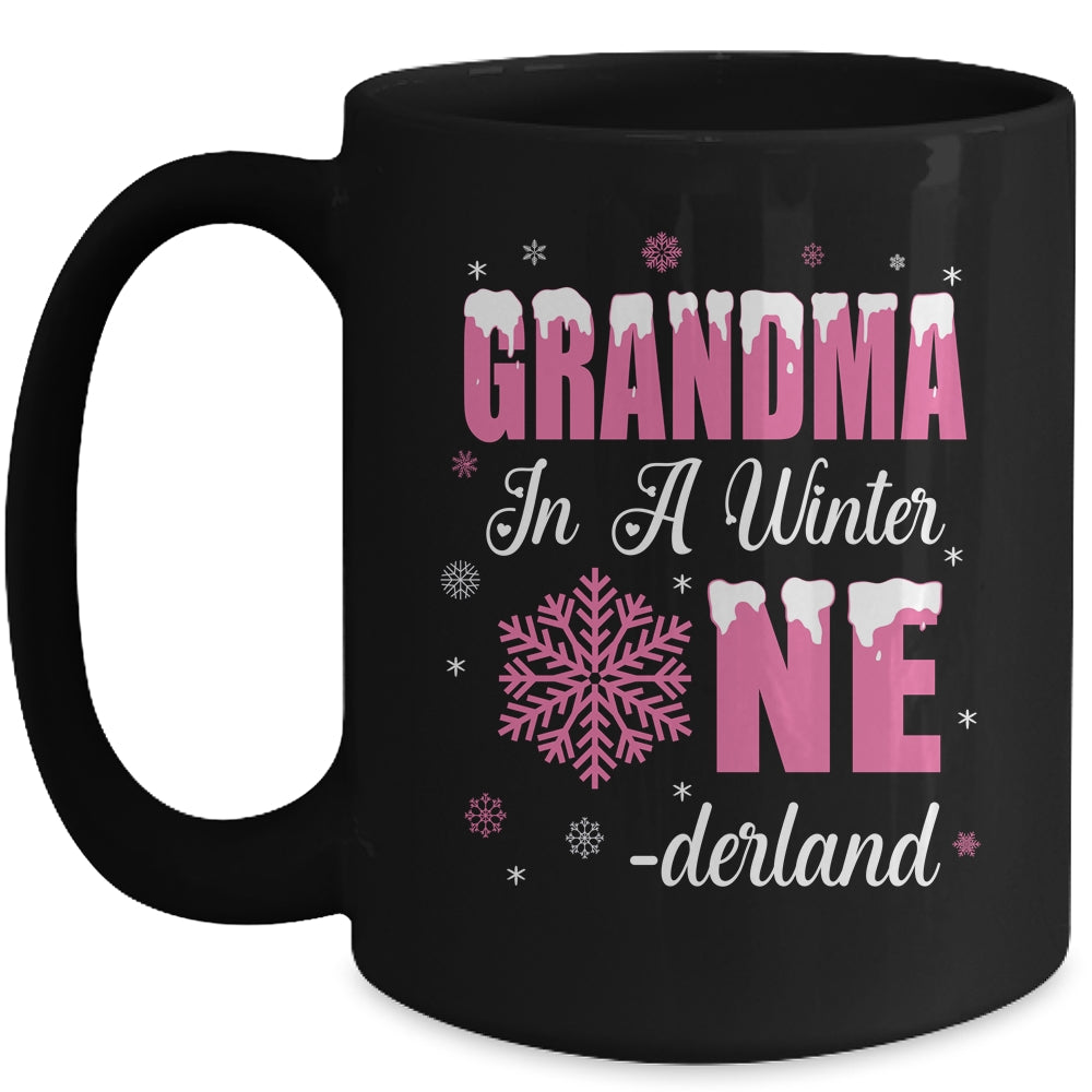 Grandma Of The Birthday Girl Winter Onederland 1st Birthday Mug | teecentury