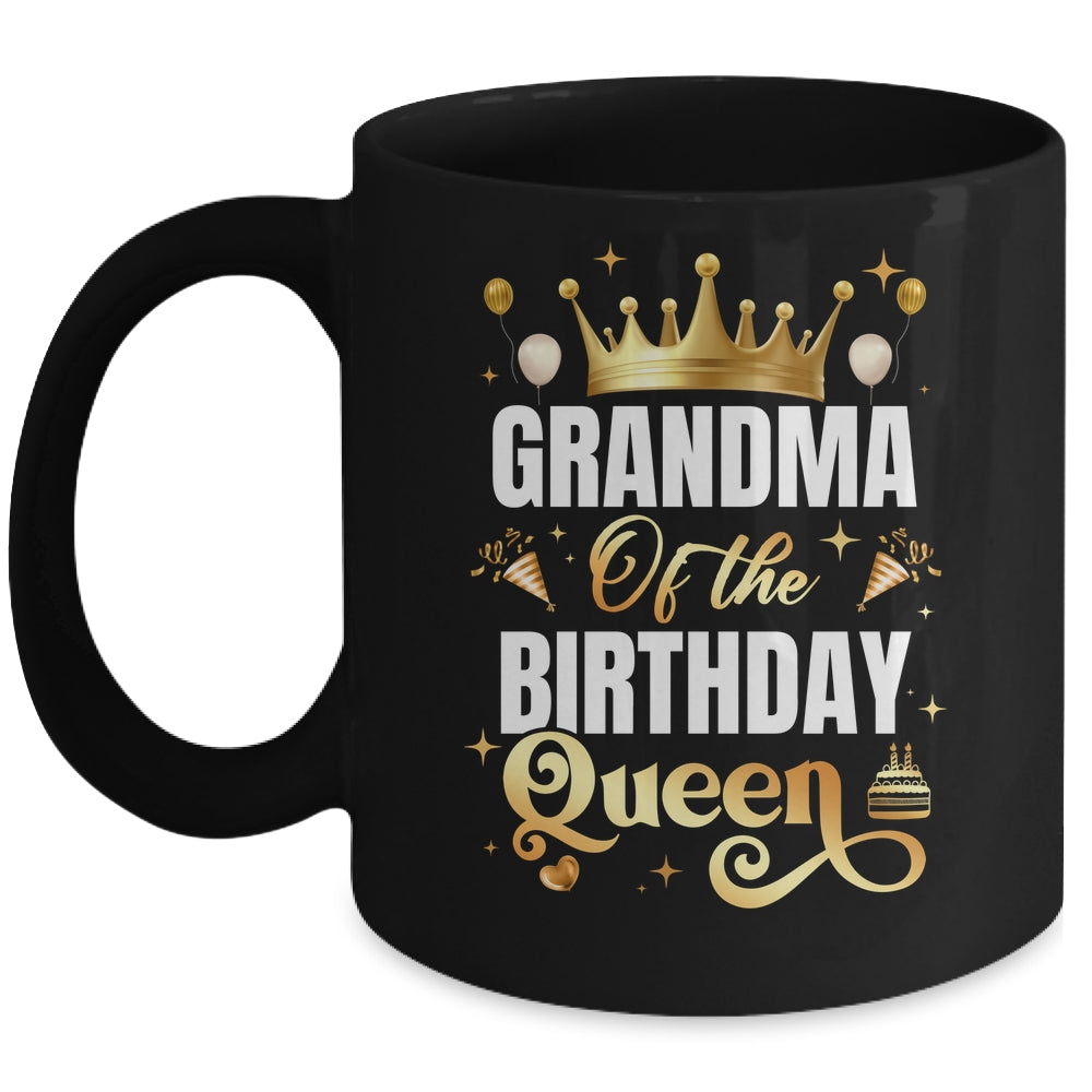 Grandma Of The Birthday Queen Funny Matching Birthday Party Mug | teecentury