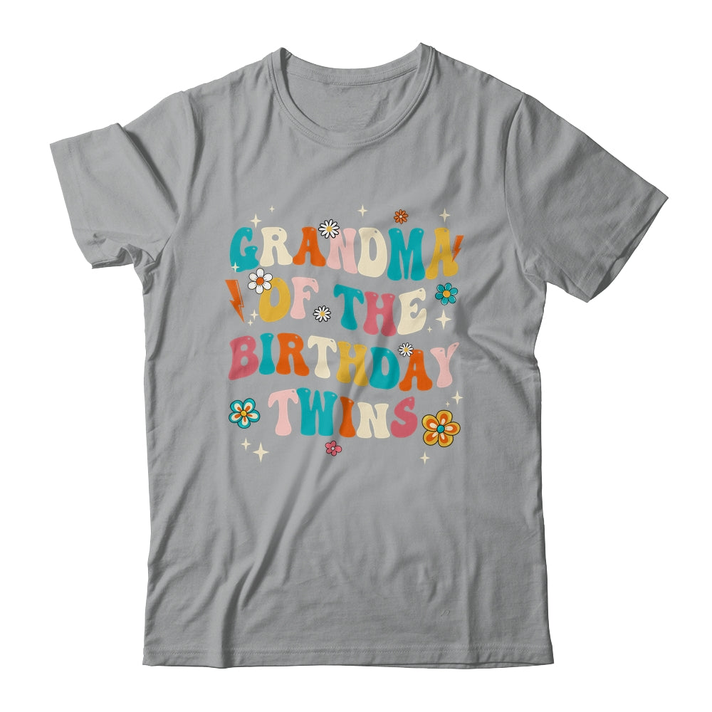 Grandma Of The Birthday Twins Boys Girls Party Retro Bday Shirt & Hoodie | teecentury