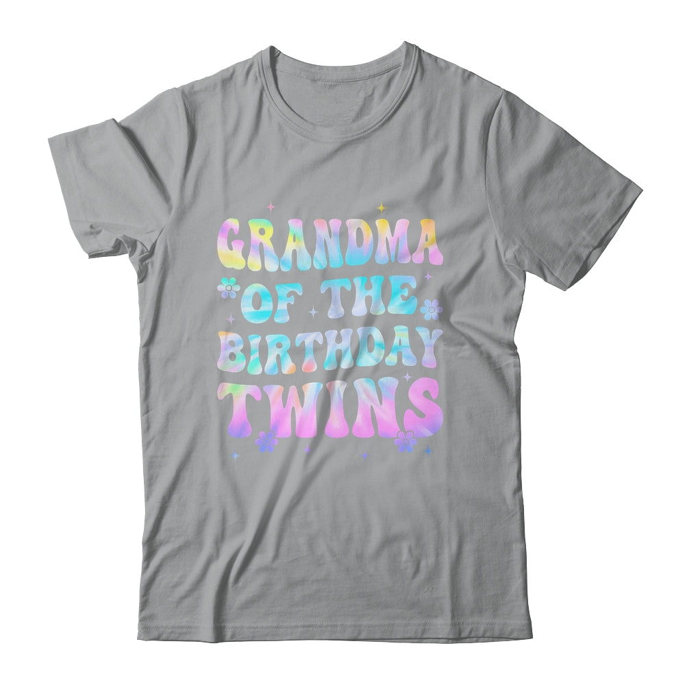 Grandma Of The Birthday Twins Girls Kids Party Retro Bday Shirt & Hoodie | teecentury