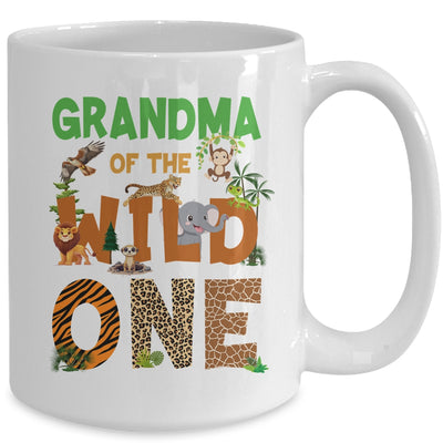 Grandma Of The Birthday Wild One Safari Birthday Boy Family Mug | teecentury