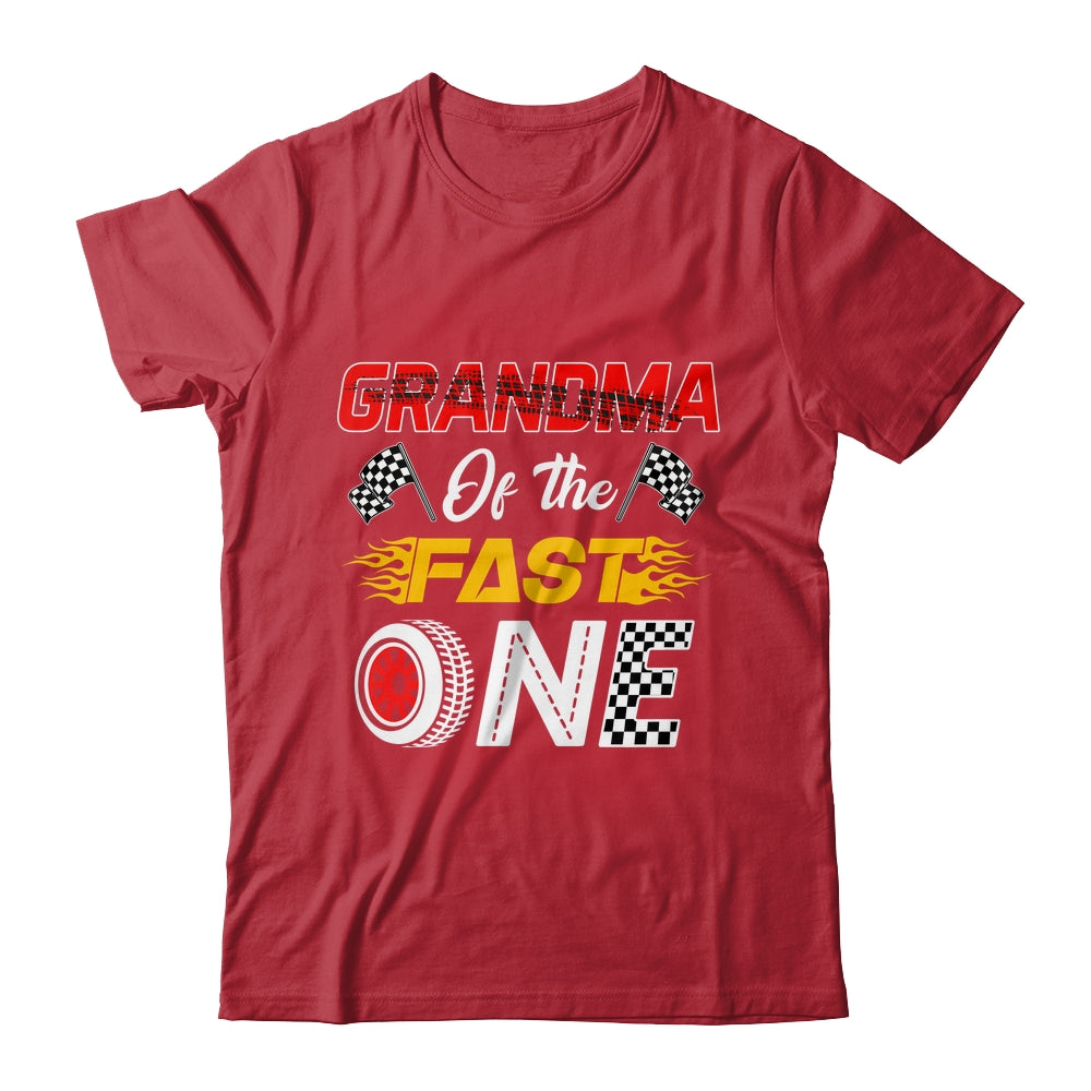 Grandma Of The Fast One 1st Birthday Race Car Family Shirt & Hoodie | teecentury