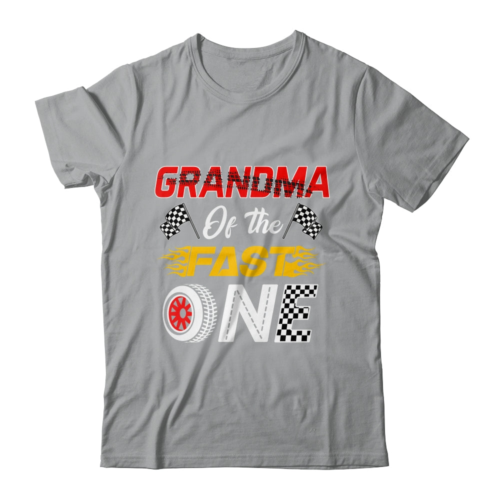 Grandma Of The Fast One 1st Birthday Race Car Family Shirt & Hoodie | teecentury