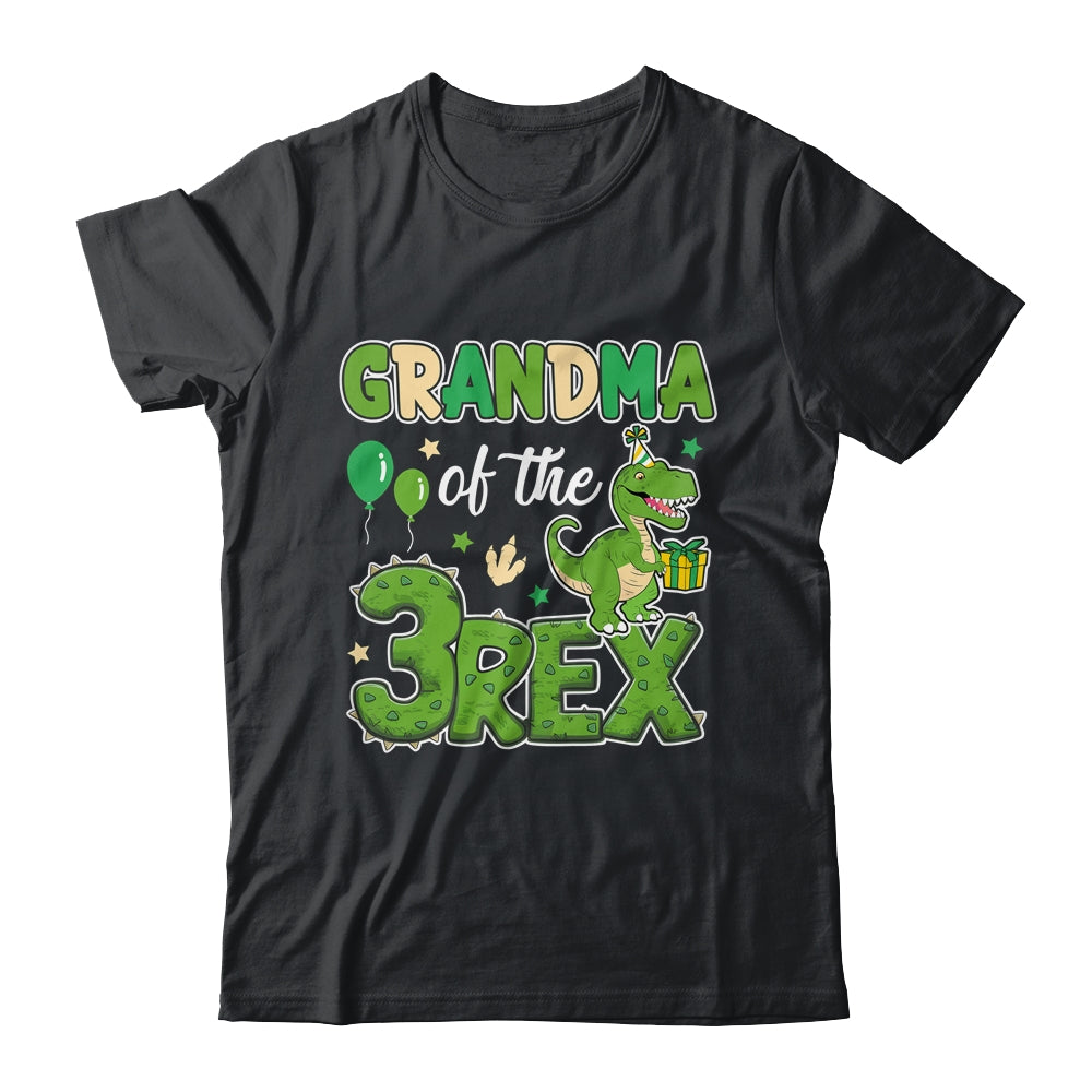 Grandma Of The Three Rex Birthday Dinosaur Family Matching Shirt & Hoodie | teecentury