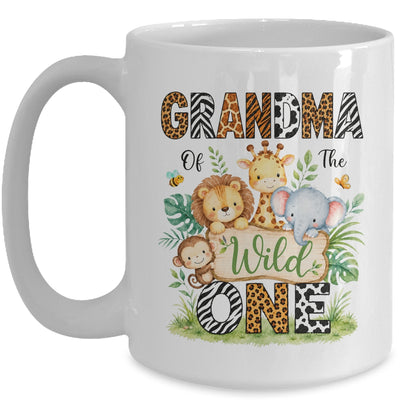 Grandma Of The Wild One First Birthday Boy Jungle Safari Mug | teecentury