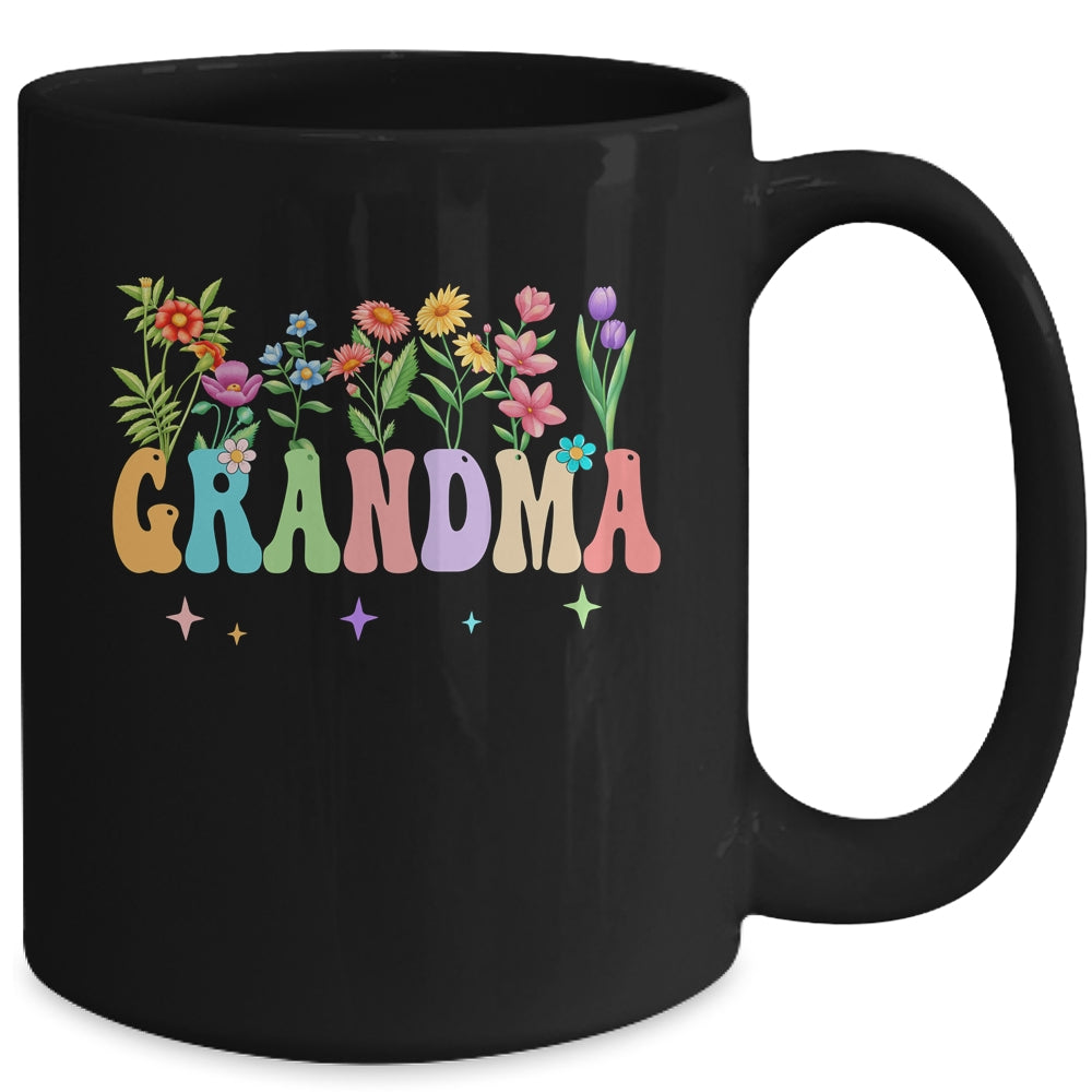 Grandma Women Wildflower Floral Design Grandma Mothers Day Mug | teecentury
