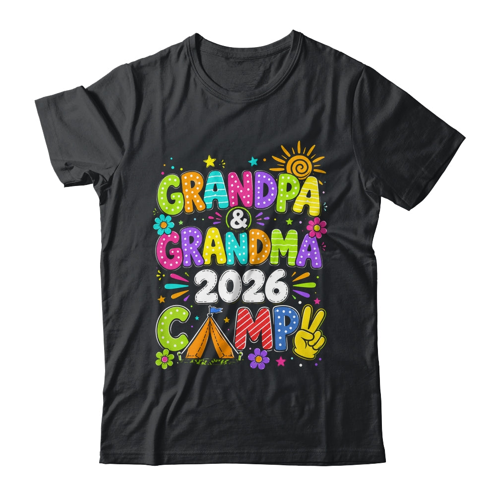 Grandpa And Grandma Camp 2026 Grandparents Camping Vacation Shirt & Hoodie | teecentury