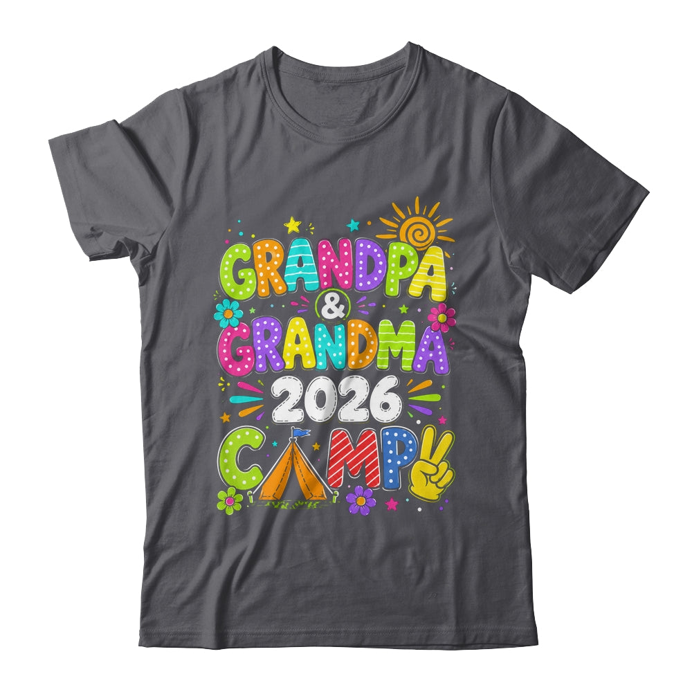 Grandpa And Grandma Camp 2026 Grandparents Camping Vacation Shirt & Hoodie | teecentury