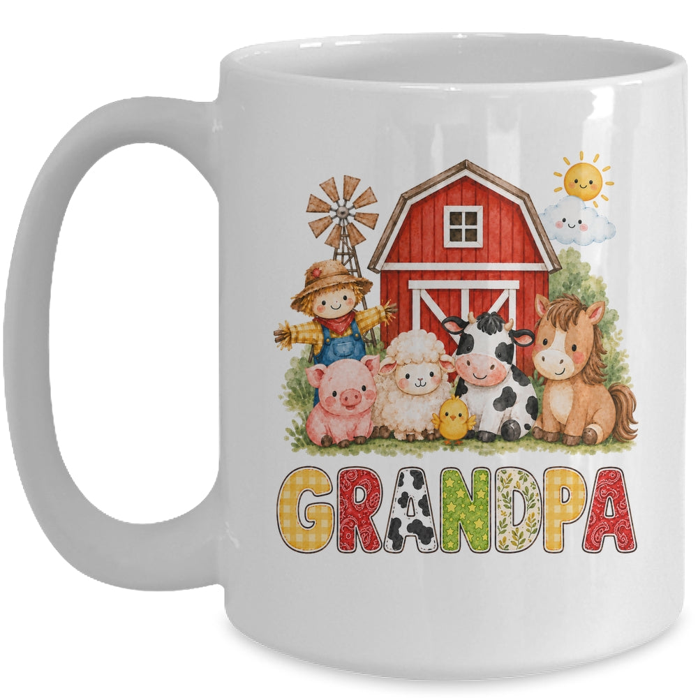 Grandpa Farm Cow 1St Birthday Girl Boy Matching Family Mug | teecentury