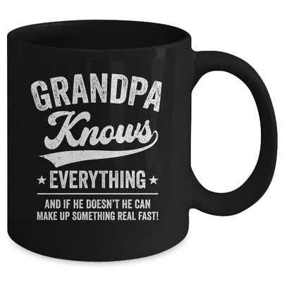 Grandpa Knows Everything Fathers Day Birthday Christmas Mug | teecentury