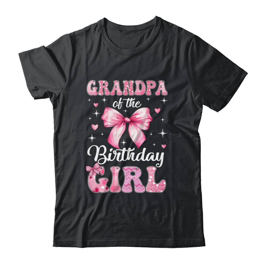 Grandpa Of Birthday Girl Coquette Bow Matching Family Shirt & Hoodie | teecentury