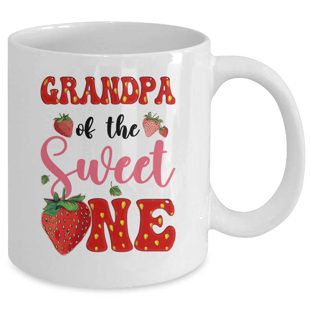 Grandpa Of Sweet One Strawberry Frist 1st Birthday Girl Mug | teecentury