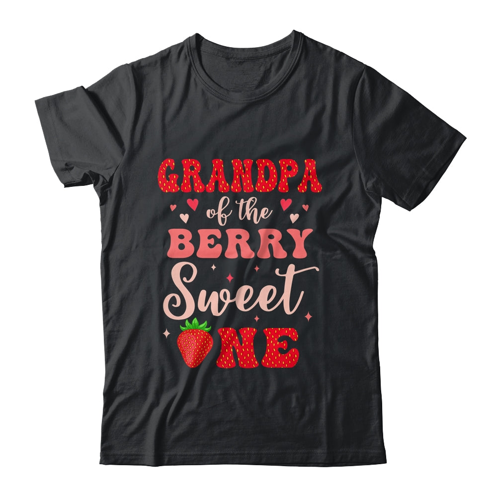 Grandpa Of The Berry Sweet One Strawberry 1st Birthday Girl Shirt & Hoodie | teecentury