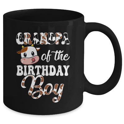 Grandpa Of The Birthday Boy Cow Farm 1st Birthday Boy Mug | teecentury