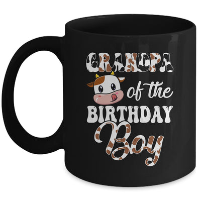 Grandpa Of The Birthday Boy Cow Farm 1st Birthday Boy Mug | teecentury