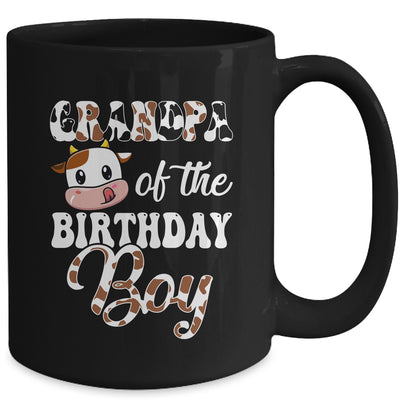 Grandpa Of The Birthday Boy Cow Farm 1st Birthday Boy Mug | teecentury