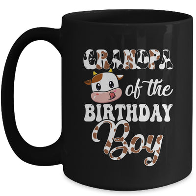 Grandpa Of The Birthday Boy Cow Farm 1st Birthday Boy Mug | teecentury
