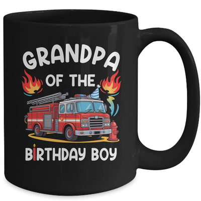Grandpa Of The Birthday Boy Fire Truck Firefighter 1st Party Mug | teecentury