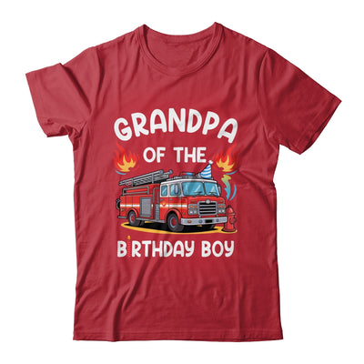Grandpa Of The Birthday Boy Fire Truck Firefighter 1st Party Shirt & Hoodie | teecentury