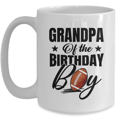 Grandpa Of The Birthday Boy Football 1st Birthday Party Mug | teecentury