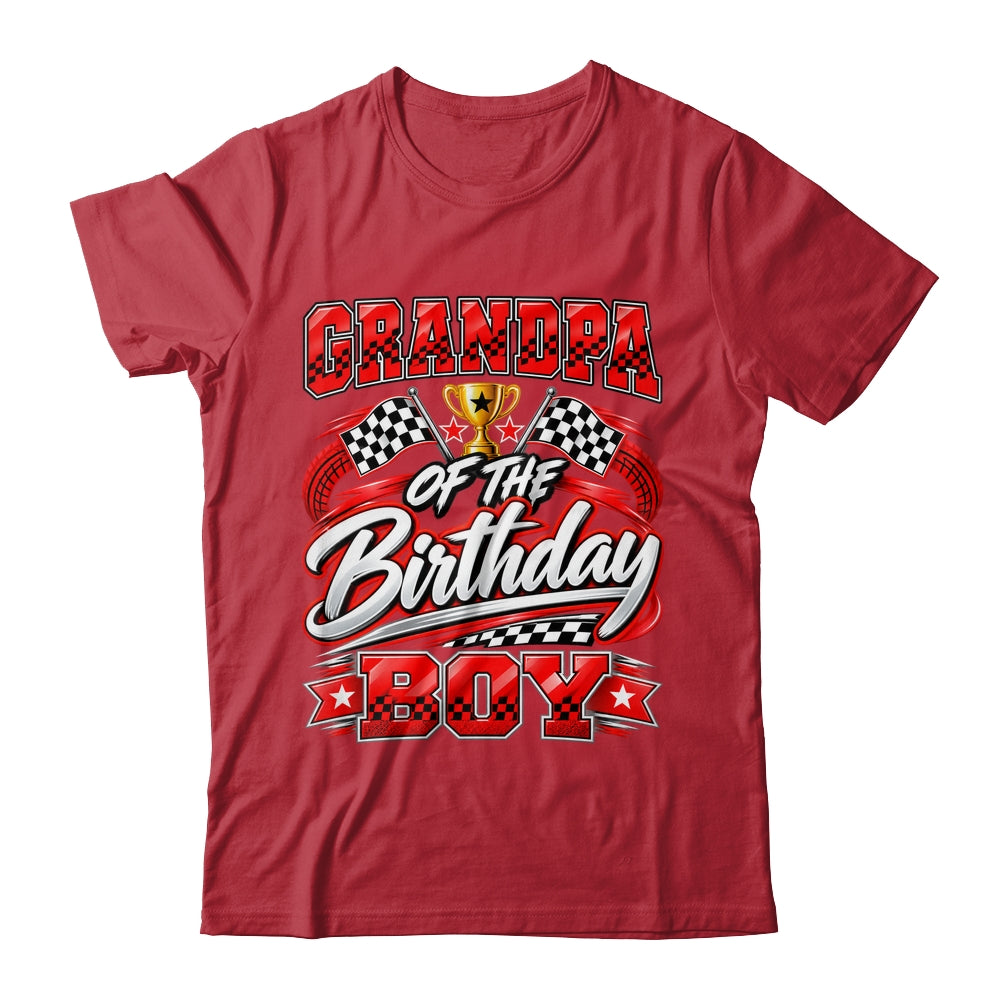 Grandpa Of The Birthday Boy Race Car Family Pit Crew Shirt & Hoodie | teecentury