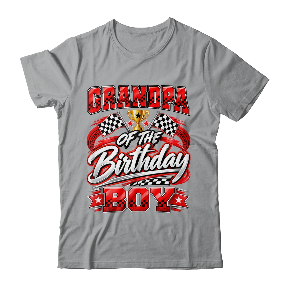 Grandpa Of The Birthday Boy Race Car Family Pit Crew Shirt & Hoodie | teecentury