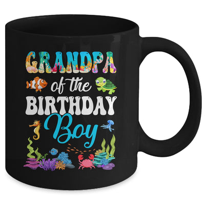 Grandpa Of The Birthday Boy Sea Fish Ocean Aquarium Party Mug | teecentury