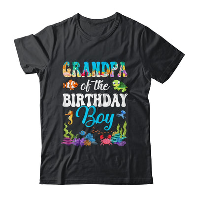 Grandpa Of The Birthday Boy Sea Fish Ocean Aquarium Party Shirt & Hoodie | teecentury