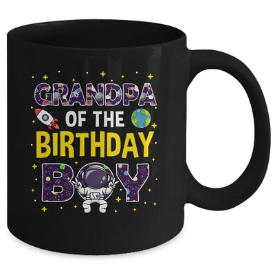 Grandpa Of The Birthday Boy Space Astronaut Birthday Family Mug | teecentury
