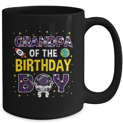 Grandpa Of The Birthday Boy Space Astronaut Birthday Family Mug | teecentury