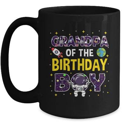 Grandpa Of The Birthday Boy Space Astronaut Birthday Family Mug | teecentury