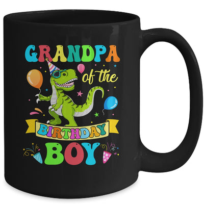 Grandpa Of The Birthday Boy T-Rex Dinosaur Birthday Party Mug | teecentury