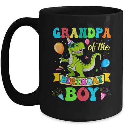 Grandpa Of The Birthday Boy T-Rex Dinosaur Birthday Party Mug | teecentury