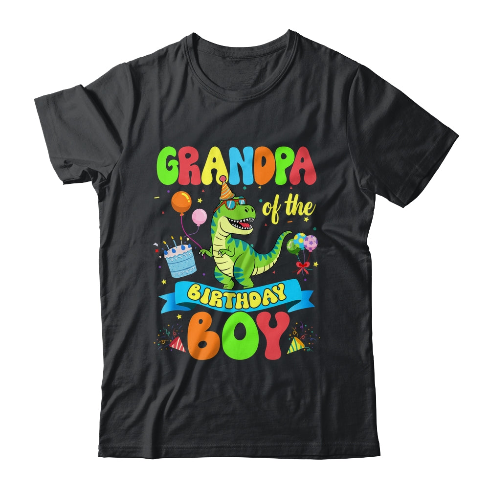 Grandpa Of The Birthday Boy TRex Dinosaur Birthday Family Shirt & Hoodie | teecentury