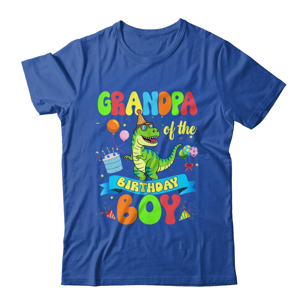 Grandpa Of The Birthday Boy TRex Dinosaur Birthday Family Shirt & Hoodie | teecentury