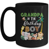 Grandpa Of The Birthday Boy Wild Zoo Theme Safari Party Mug | teecentury