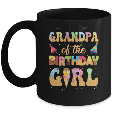 Grandpa Of The Birthday Girl 1st Ice Cream Party Family Mug | teecentury