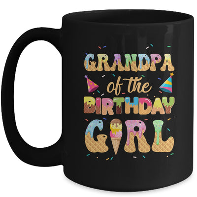 Grandpa Of The Birthday Girl 1st Ice Cream Party Family Mug | teecentury