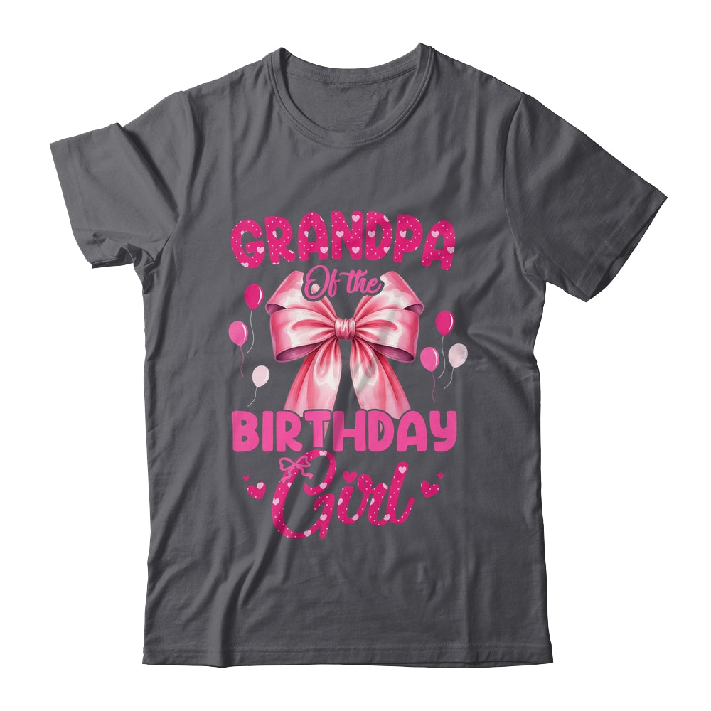 Grandpa Of The Birthday Girl Coquette Bow Matching Family Shirt & Hoodie | teecentury