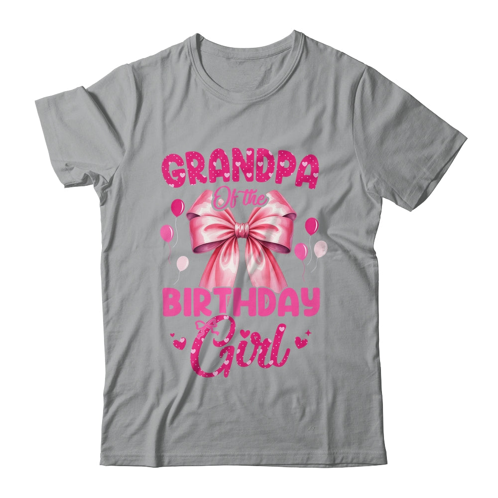 Grandpa Of The Birthday Girl Coquette Bow Matching Family Shirt & Hoodie | teecentury