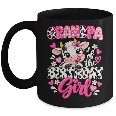 Grandpa Of The Birthday Girl Cow 1St Birthday Family Farm Mug | teecentury