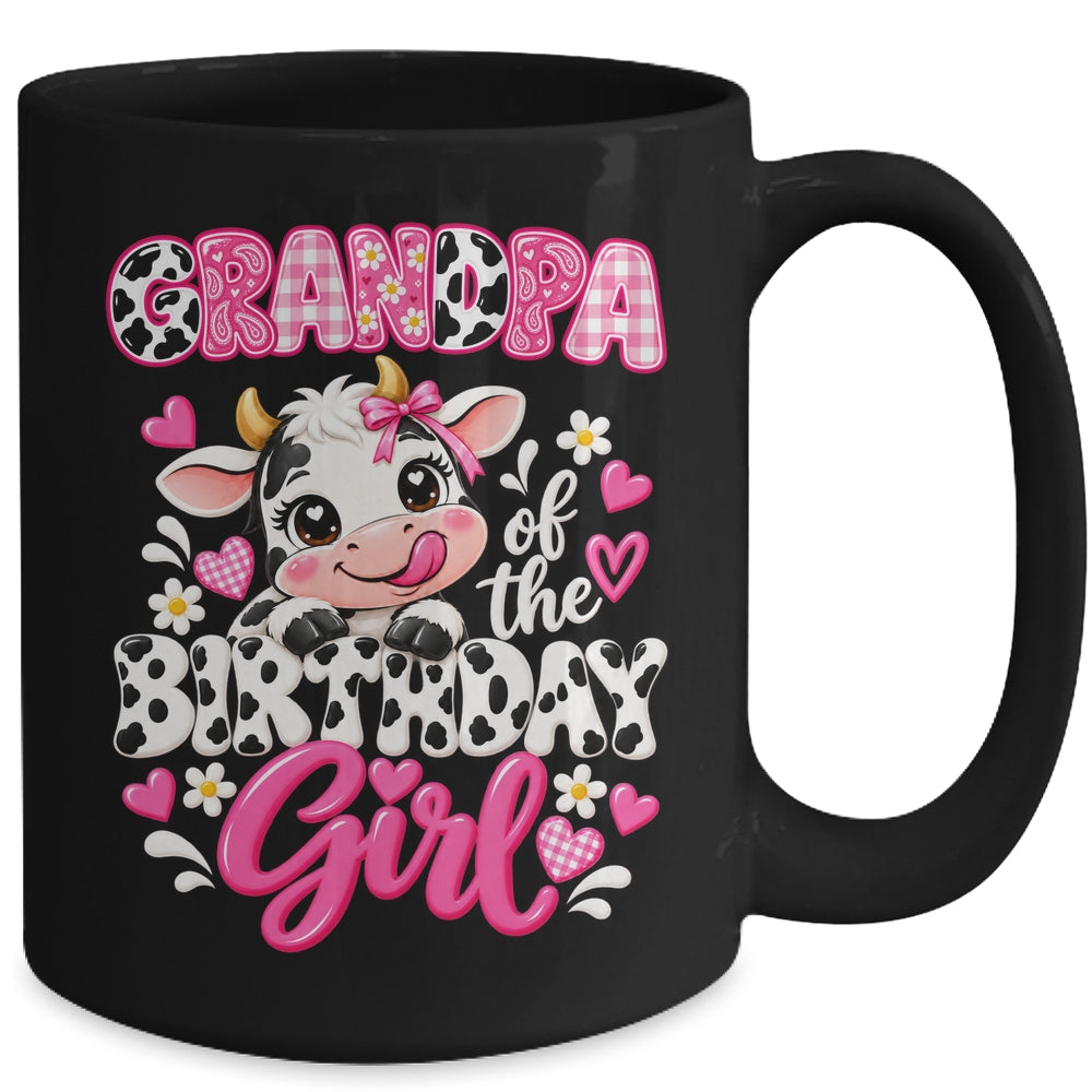 Grandpa Of The Birthday Girl Cow 1St Birthday Family Farm Mug | teecentury